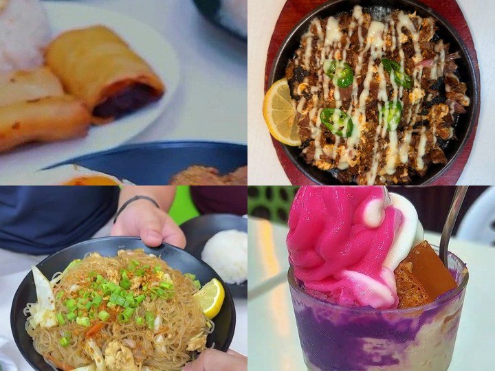 Lumpia, beef sisig, pancit bihon and halo halo, four of the five in this guide