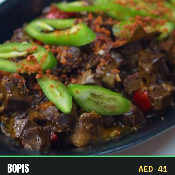 Bopis cooked to order at Pinoy Tambayan in Dubai