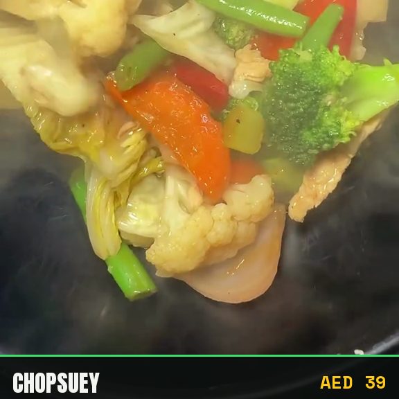 Chopsuey vegetables cooked in the Pinoy Tambayan wok