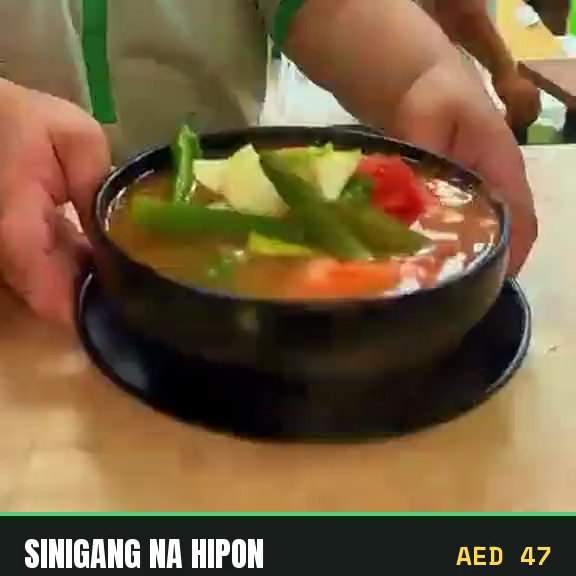 Sinigang na hipon shrimp soup served at Pinoy Tambayan